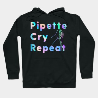 PCR Pipette Cry Repeat Holographic Hoodie